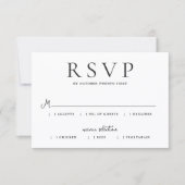 モダンな写真編集スタイルの結婚式 出欠カード (正面)