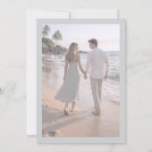 モダンな写真背景の結婚式招待状カード 招待状 (裏面)