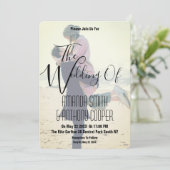 モダンな写真 おしゃれなフォント 招待状 (スタンド正面)