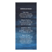 モダンな写真 ネイビーブルーの水彩プールサービス ラックカード (裏面)