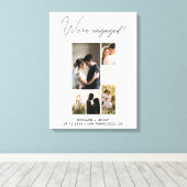 モダンな写真 私たちは婚約しました 婚約のお祝い キャンバスプリント (インサイチュ (ウッドフロア))