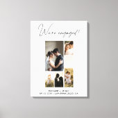 モダンな写真 私たちは婚約しました 婚約のお祝い キャンバスプリント (正面)