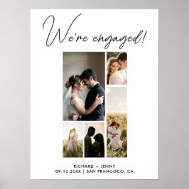 モダンな写真 結婚するよ！ 結婚発表パーティー ポスター