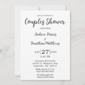 モダンな写真 LGBTQ カップルシャワー 招待状 (裏面)