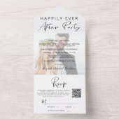 モダンな写真QRコード結婚式の披露宴 オールインワン招待状 (内側)