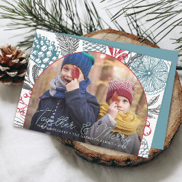 モダンな冬のグリーン クリスマス フォト