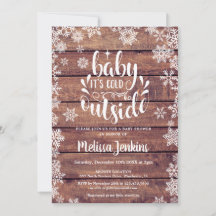 モダンな冬のベビーシャワー Rustic Winter Baby Shower