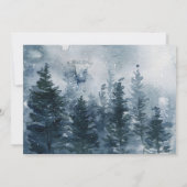 モダンな冬のワンダーランド　ウッドランド・フォレストの誕生日 招待状 (裏面)
