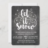 モダンな冬の招待状デザイン「Let it Snow」 招待状 (正面)