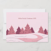 モダンな冬の森のクリスマス パーティー 招待状 (裏面)
