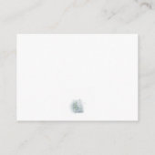 モダンな冬の葉のクリスマスウェディングの詳細 エンクロージャーカード (裏面)