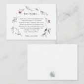 モダンな冬の葉のクリスマスウェディングの詳細 エンクロージャーカード (正面/裏面)