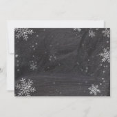 モダンな冬の雪の結晶 あなたは私のブライズメイドになってくれる？ 招待状 (裏面)