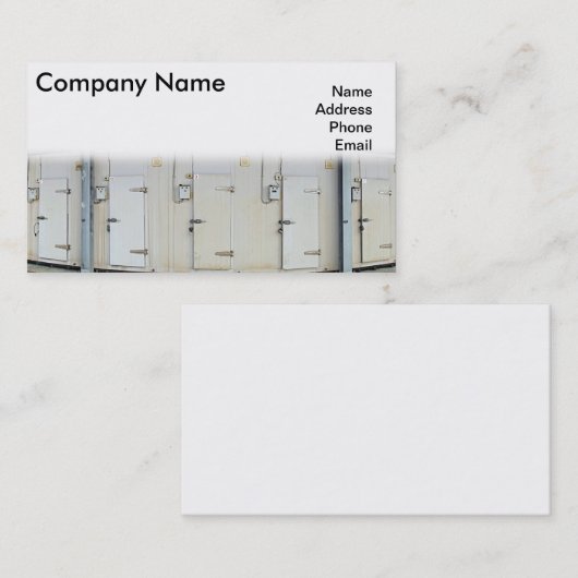 モダンな冷凍およびフリーザー貯蔵設備 名刺 (正面/裏面)