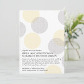 モダンな凸版印刷のスタイルの円の結婚式招待状 招待状 (スタンド正面)