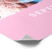 モダンな出生統計写真の記念品 ポスター (角)