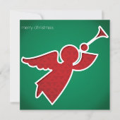 モダンな切り抜き天使 招待状 (正面)