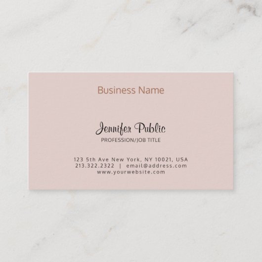 モダンな創造的なシンプルな設計エレガントな色 名刺 (裏面)