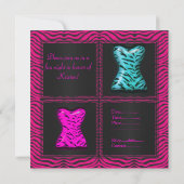 モダンな動物柄のバチェロレッテパーティー招待状 招待状 (裏面)