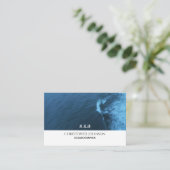 モダンな北極青い海洋波の中国人の日本語 名刺 (スタンド正面)