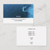 モダンな北極青い海洋波の中国人の日本語 名刺 (正面/裏面)
