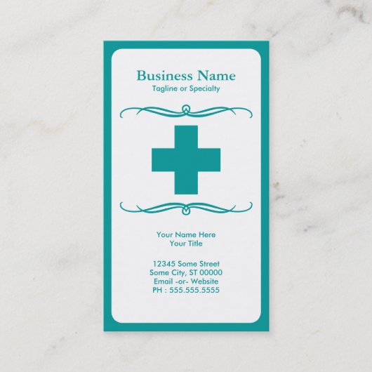 モダンな医学の十字 名刺 (正面)