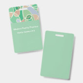 モダンな医師向けオフィスIDカード バッジ (正面＆裏面)