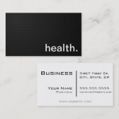 モダンな医療専門家の黒の質 名刺 (正面/裏面)