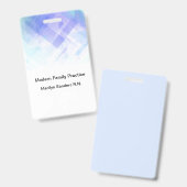 モダンな医者職員の名前 バッジ (正面&裏面)