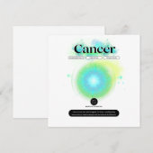 モダンな十二星座のがんの名言 水のエレメント 招待状 (正面/裏面)