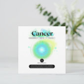 モダンな十二星座のがん座の名言 水のエレメント 招待状 (スタンド正面)