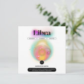 モダンな十二星座のてんびん座の引用エア・エレメント 招待状 (スタンド正面)
