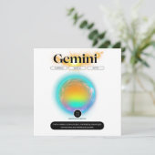 モダンな十二星座の双子座の名言 エア・エレメント 招待状 (スタンド正面)