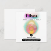 モダンな十二星座の天秤座の引用エア・エレメント 招待状 (正面/裏面)