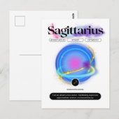 モダンな十二星座の射手座 クォート エレメント 火 ポストカード (正面/裏面)