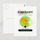 モダンな十二星座の山羊座の名言 - 土のエレメント ポストカード (正面/裏面)