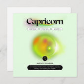 モダンな十二星座の山羊座の名言 - 土のエレメント 招待状 (正面/裏面)