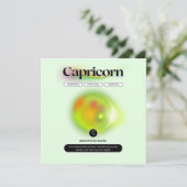 モダンな十二星座の山羊座の名言 - 土のエレメント 招待状 (スタンド正面)