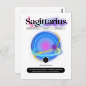 モダンな十二星座射手座の名言 エレメント ファイア ポストカード (正面/裏面)