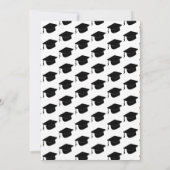 モダンな卒業タイポグラフィ・スクリプト写真 招待状 (裏面)