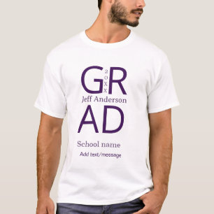 モダンな卒業デザインのシンプルなタイポグラフィ Tシャツ