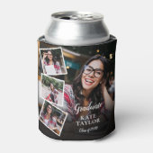 モダンな卒業パーティーのための4枚の写真コラージュ 缶クーラー (缶正面)