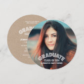 モダンな卒業パーティーの招待状 招待状 (正面/裏面)