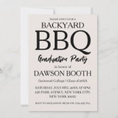 モダンな卒業パーティーのBBQ招待状 招待状 (裏面)