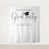 モダンな卒業パーティー写真用背景 タペストリー (正面)