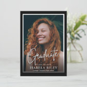 モダンな卒業パーティー招待状 招待状 (スタンド正面)