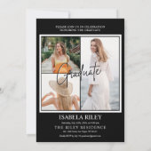 モダンな卒業パーティー招待状 招待状 (裏面)