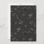 モダンな卒業パーティー 招待状 (裏面)