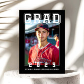 モダンな卒業写真のデザイン 招待状