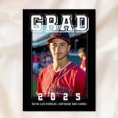 モダンな卒業写真のデザイン 招待状